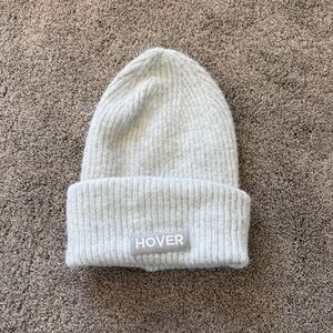 HoverAir Brand Light Gray Knit Slouchy Beanie